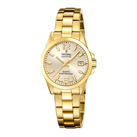 Festina Swiss Made dameur F20050/2 i forgyldt rustfrit stål.