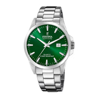 Festina Swiss Made i stål med grøn skive