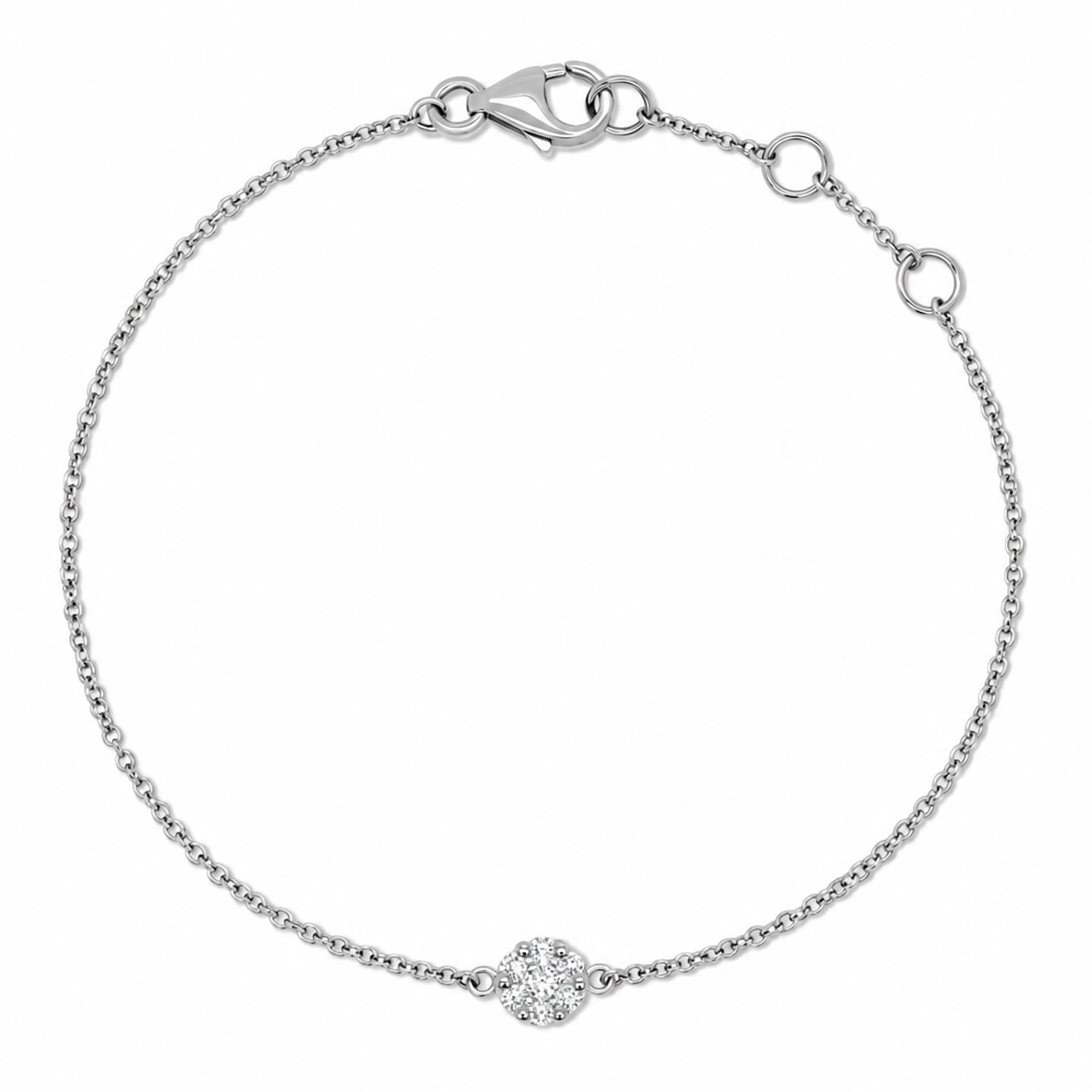 Fleur armbånd i 18 karat hvidguld med 7 hvide diamanter på i alt 0,08 carat