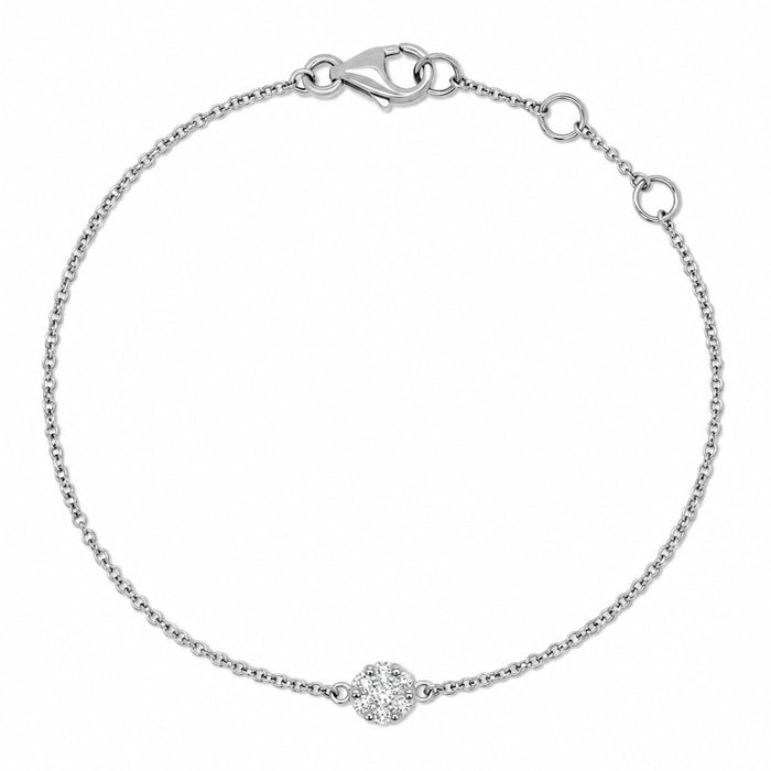 Fleur armbånd i 18 karat hvidguld med 7 hvide diamanter på i alt 0,08 carat