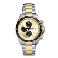 Fossil Autocross herreur 42 mm FS6126 i bicolor stål med guldfarvet urskive