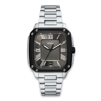 Fossil Crosby herreur 42 mm FS6122 i rustfrit stål med sort urskive