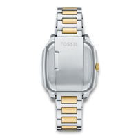 Bagside af Fossil Crosby FS6123 med bicolor stållænke og foldelås