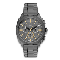 Fossil Machine Chronograph herreur 44 mm FS6160 i gunmetal rustfrit stål med grå urskive