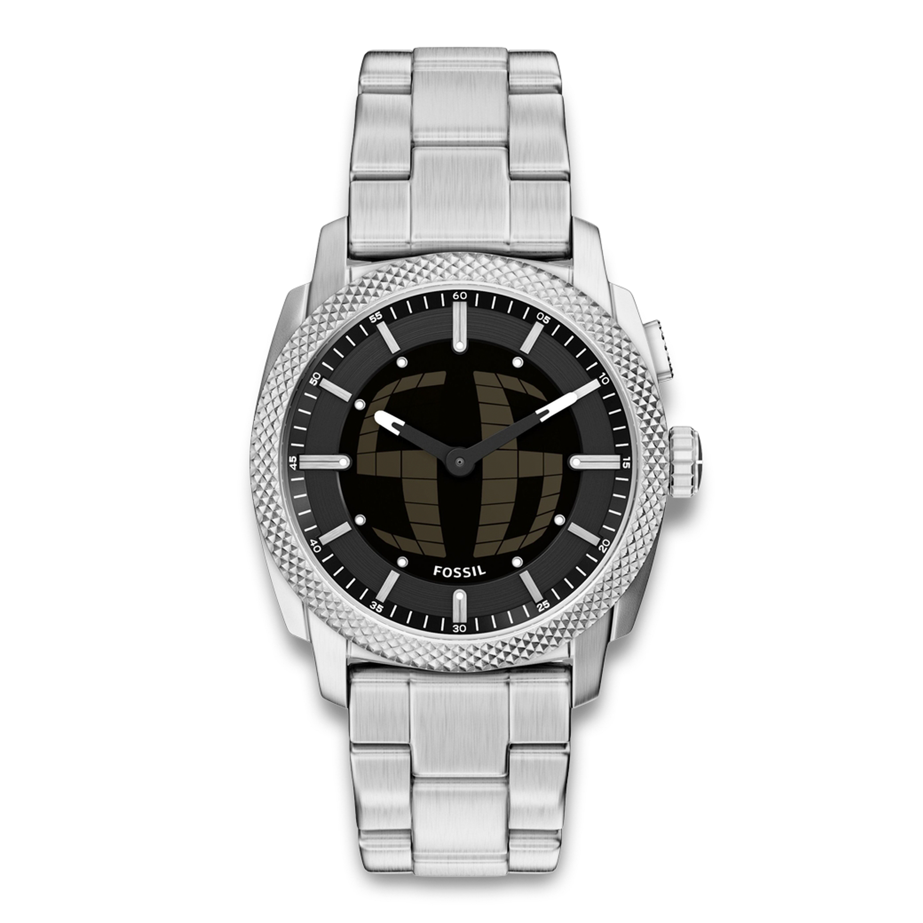 Fossil Machine Big Tic herreur 41 mm FS6155 i rustfrit stål med sort urskive