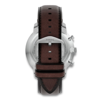 Bagside af Fossil Neutra FS6129 med brun læderrem og spænde