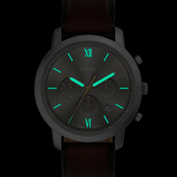 Fossil Neutra FS6129 med selvlysende visere og timemarkeringer