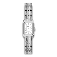 Fossil Raquel dameur 18 mm ES5469 med sølvfarvet stållænke og hvid urskive