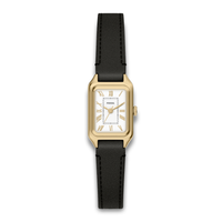 Fossil Raquel dameur 18 mm ES5470 med guldfarvet urkasse og sort læderrem