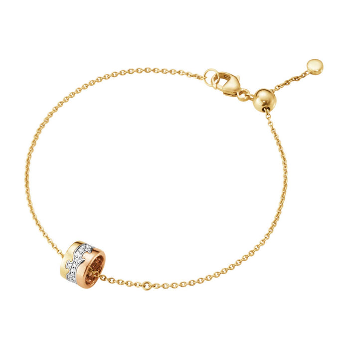 Georg Jensen Fusion armbånd i guld, hvidguld, rosaguld med diamanter