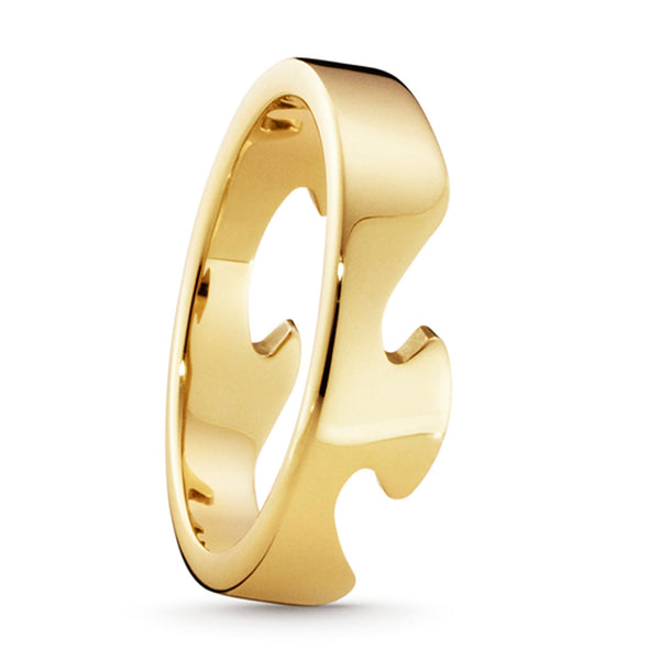 Georg Jensen Fusion endering i 18 karat guld, set stående