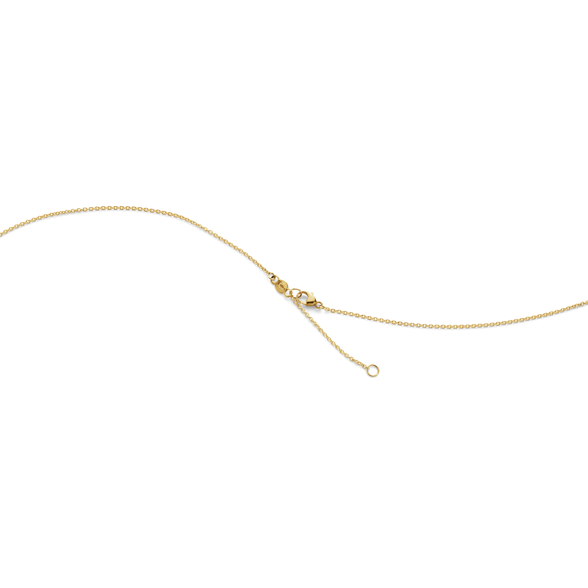 Georg Jensen Fusion halskæde med justerbar kæde og karabinlås i 18 kt guld