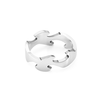 Georg Jensen Fusion ring i 18 karat hvidguld set forfra