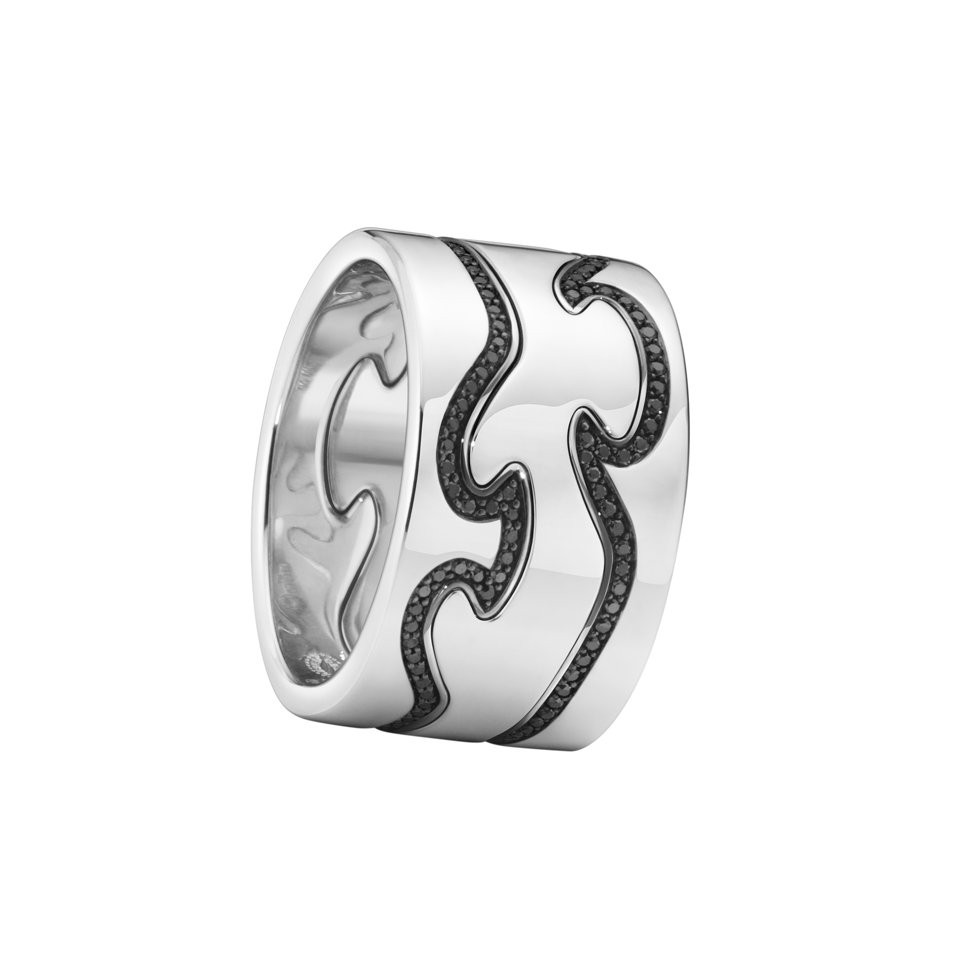 Georg Jensen Fusion ring i 18 karat hvidguld kombination