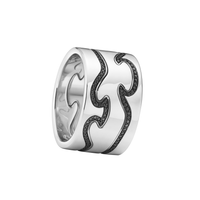 Georg Jensen Fusion ring i 18 karat hvidguld kombination