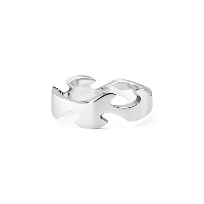 Georg Jensen Fusion ring i 18 karat hvidguld set fra siden