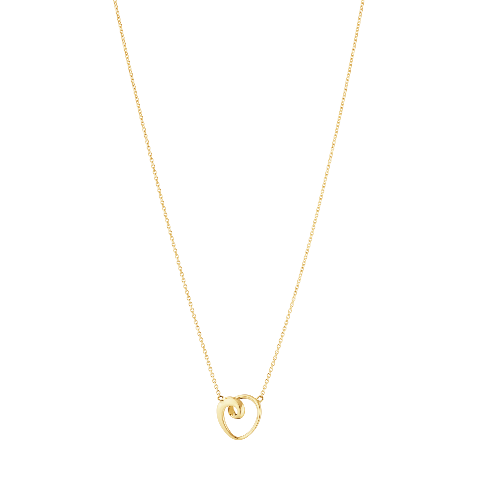Georg Jensen Heart 2026 halskæde med hjertevedhæng i 18 karat guld