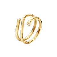 Georg Jensen Magic ring i 18 karat guld med to brillantslebne diamanter