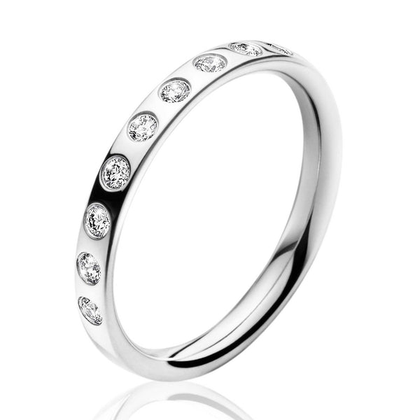 Georg Jensen Magic ring i 18 karat hvidguld med ni diamanter