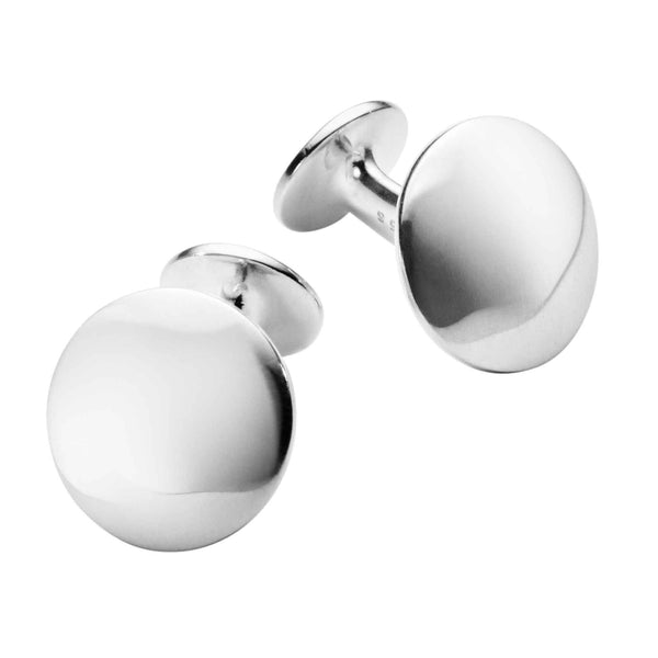 Georg Jensen Men's Classic runde manchetknapper i sterlingsølv