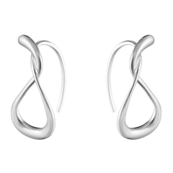 Georg Jensen Mercy små creoler i sterlingsølv med snoet form