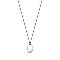 Georg Jensen Mercy Medium vedhæng i 925 sterlingsølv med sort justerbar snor