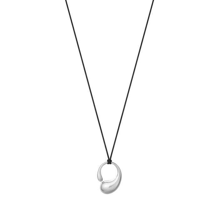 Georg Jensen Mercy Medium vedhæng i 925 sterlingsølv med sort justerbar snor