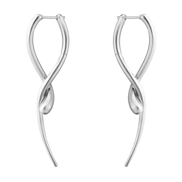 Georg Jensen Mercy lange snoede øreringe i sterlingsølv