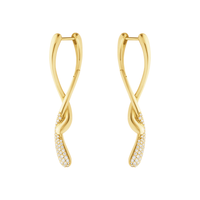 Georg Jensen Mercy øreringe i 18 karat guld med diamanter 0,37 ct