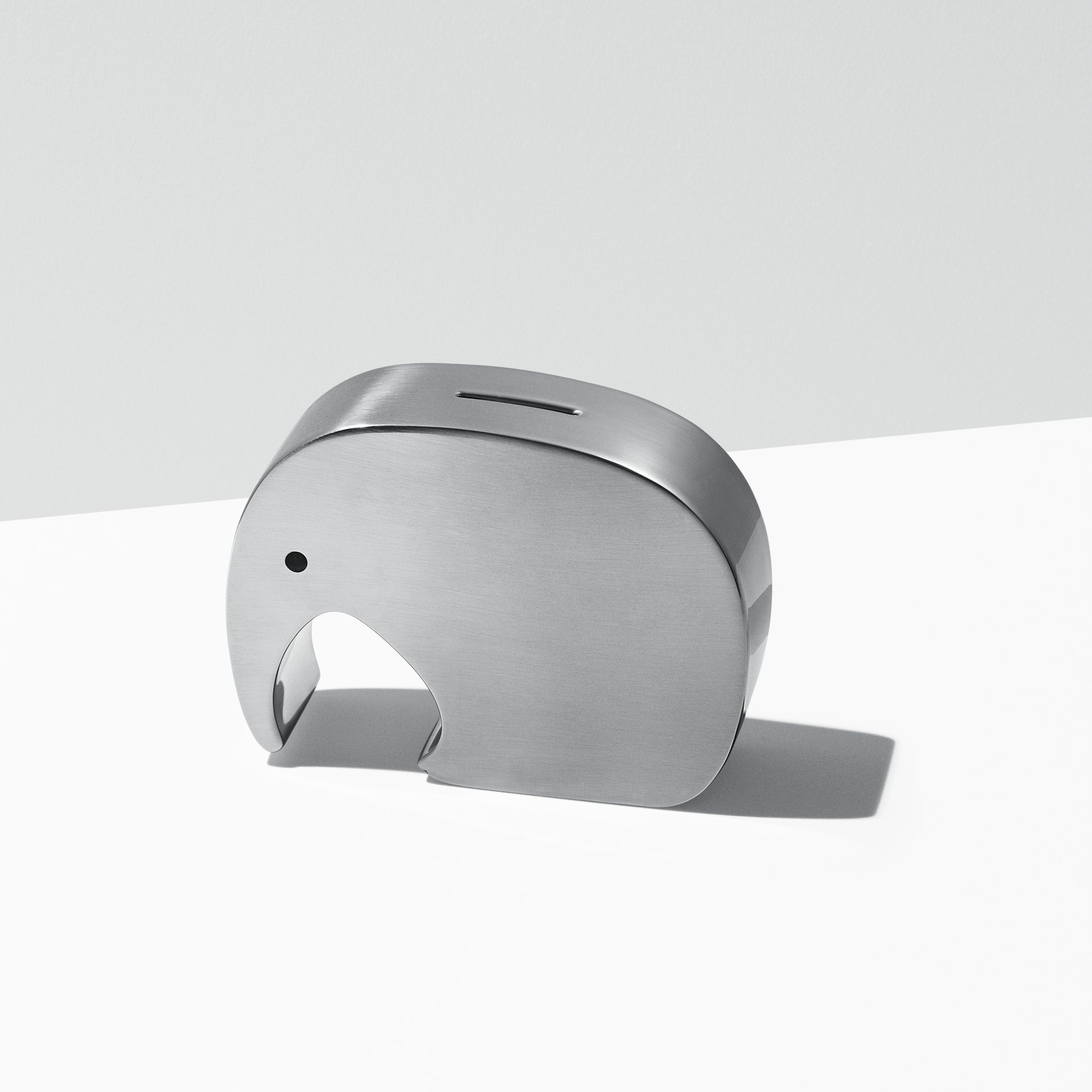 Georg Jensen Moneyphant sparebøsse i mat rustfrit stål designet som elefant
