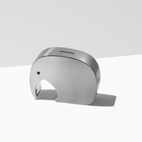 Georg Jensen Moneyphant sparebøsse i mat rustfrit stål designet som elefant