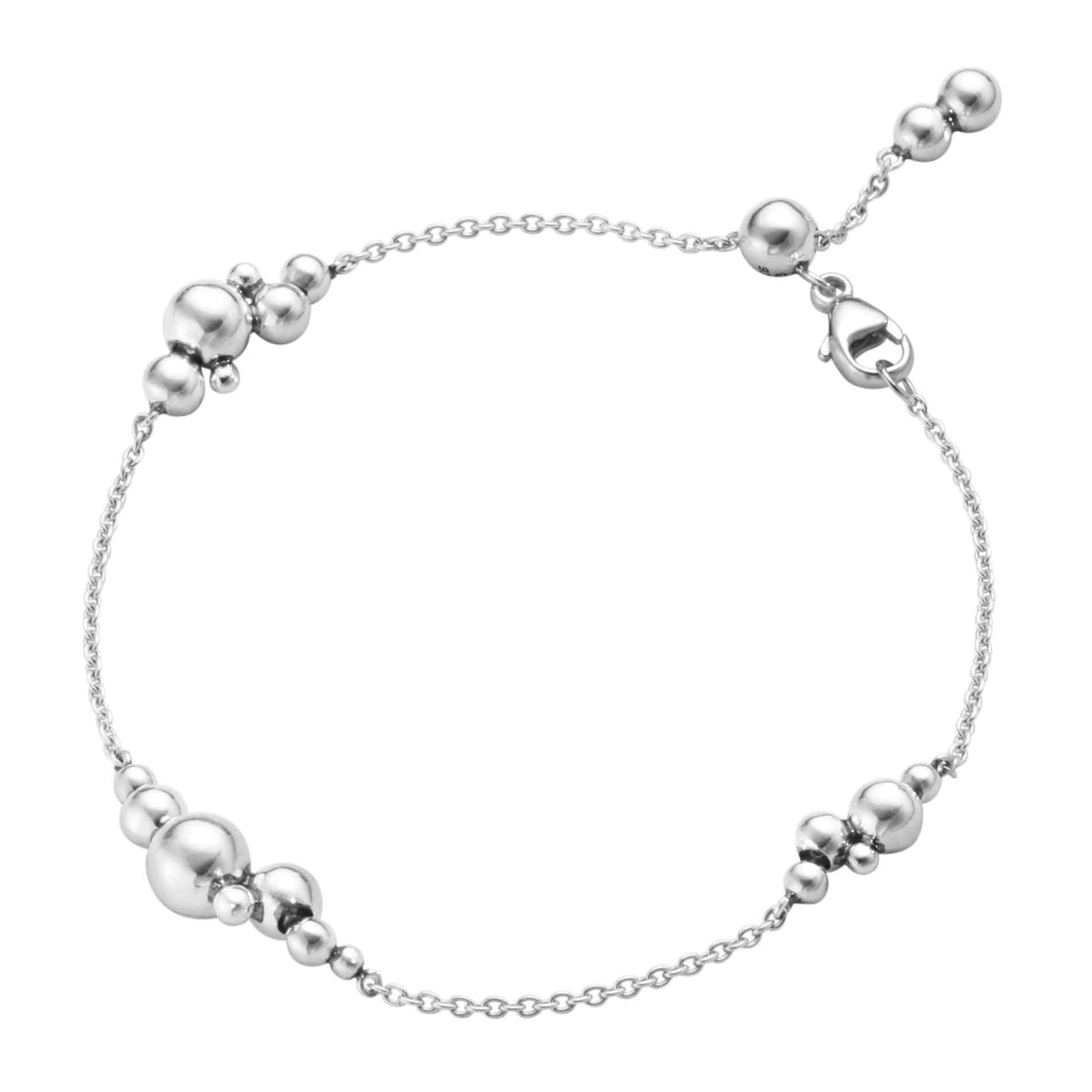 Georg Jensen Moonlight Grapes armbånd i sterlingsølv med klynger af kugler
