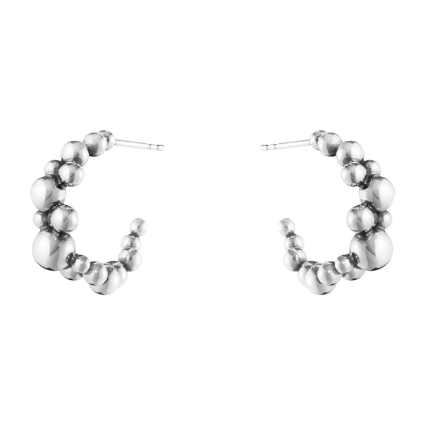 Georg Jensen Moonlight Grapes creoler i sterlingsølv med små kugler
