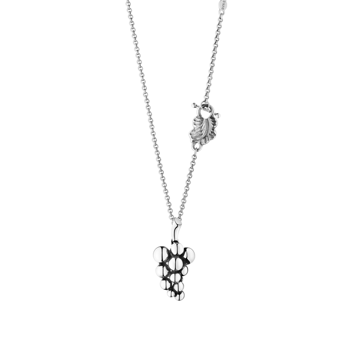 Georg Jensen Moonlight Grapes halskæde i 925 sterlingsølv med drueformet vedhæng