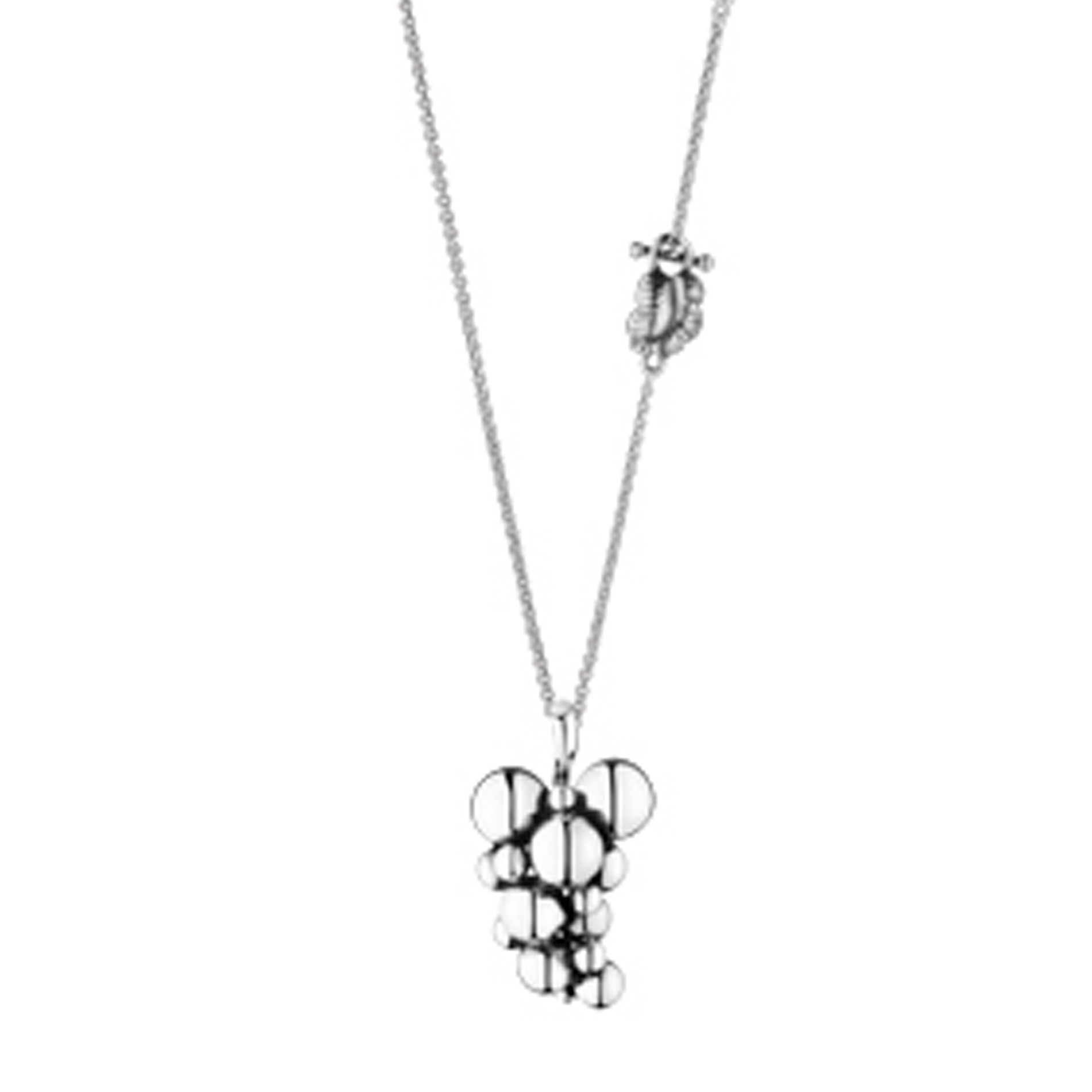 Georg Jensen Moonlight Grapes halskæde i 925 sterlingsølv med drueformet vedhæng