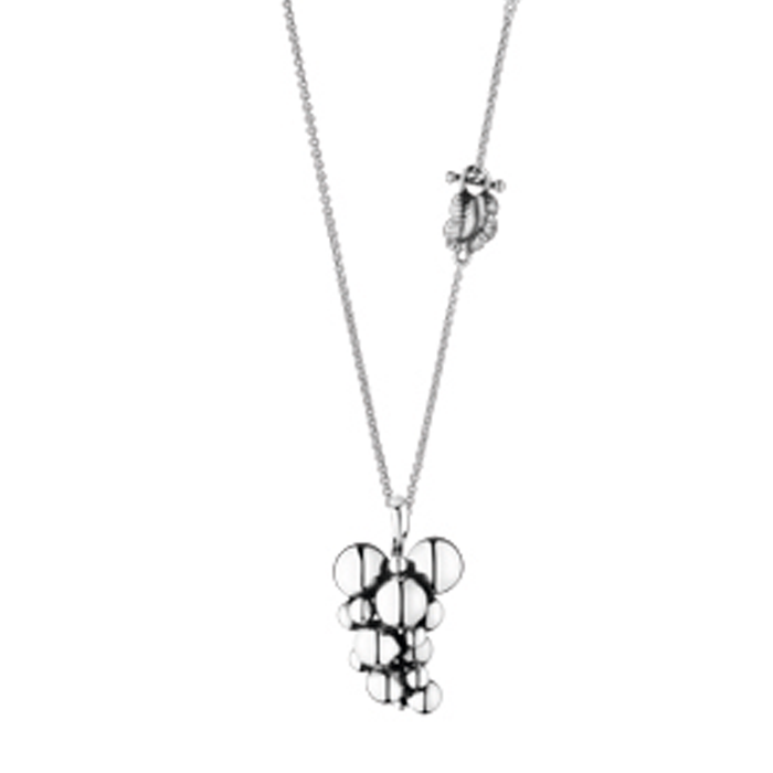 Georg Jensen Moonlight Grapes halskæde i 925 sterlingsølv med drueformet vedhæng