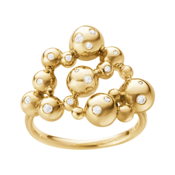 Georg Jensen Moonlight Grapes Cluster ring i 18 karat guld med diamanter