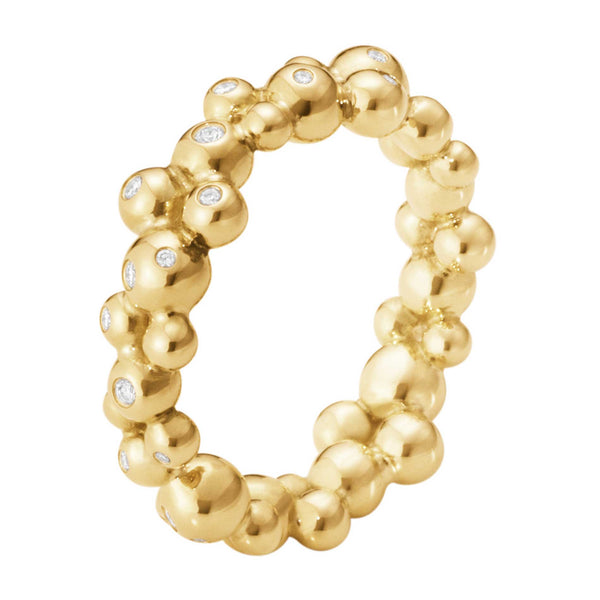 Georg Jensen Moonlight Grapes Band ring i 18 karat guld med diamanter