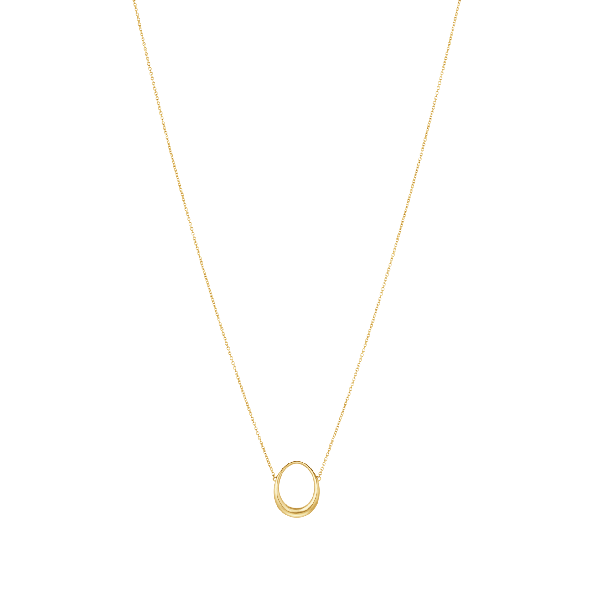 Georg Jensen Offspring ekstra lille vedhæng i 18 karat guld på fin kæde