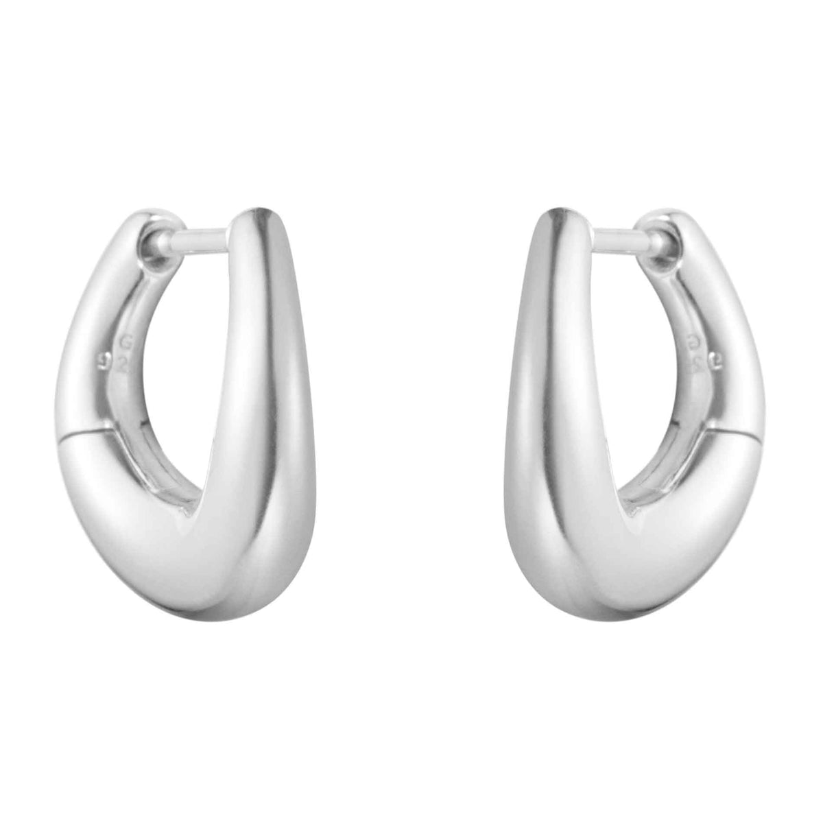 Georg Jensen Offspring små creoler i sterlingsølv med hængsellås
