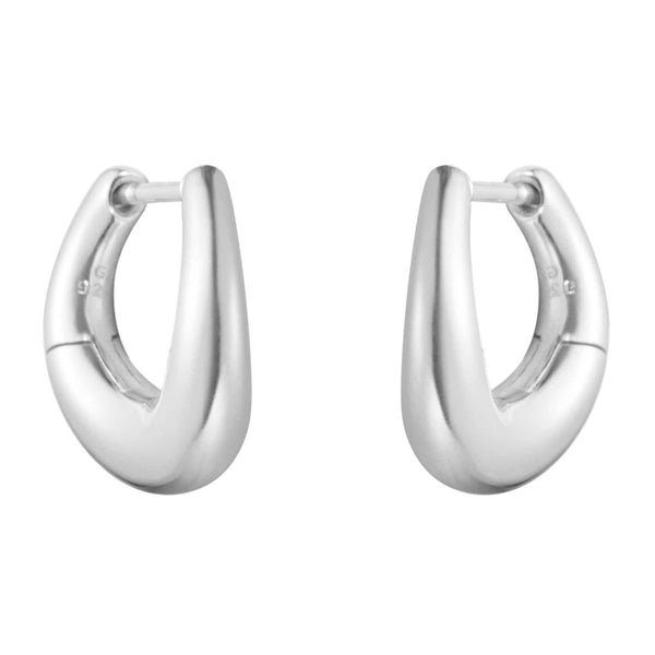 Georg Jensen Offspring små creoler i sterlingsølv med hængsellås