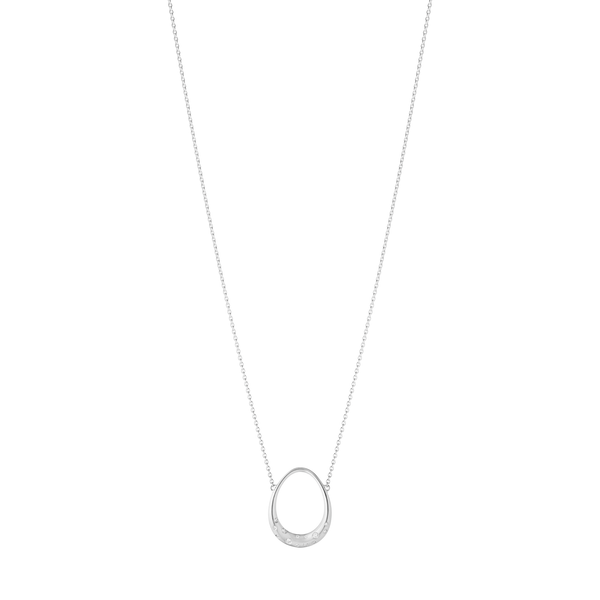 Georg Jensen Offspring lille vedhæng i rhodineret sølv med diamanter
