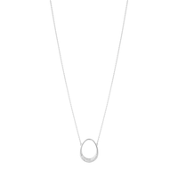 Georg Jensen Offspring lille vedhæng i rhodineret sterlingsølv med 0,04 ct diamanter