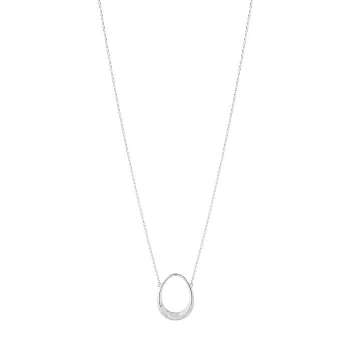 Georg Jensen Offspring lille vedhæng i rhodineret sterlingsølv med 0,04 ct diamanter