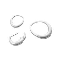 Georg Jensen Offspring medium øreringe i sterlingsølv med aftagelige ringe