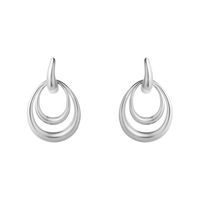 Frontvisning af Georg Jensen Offspring medium øreringe i 925 sterlingsølv
