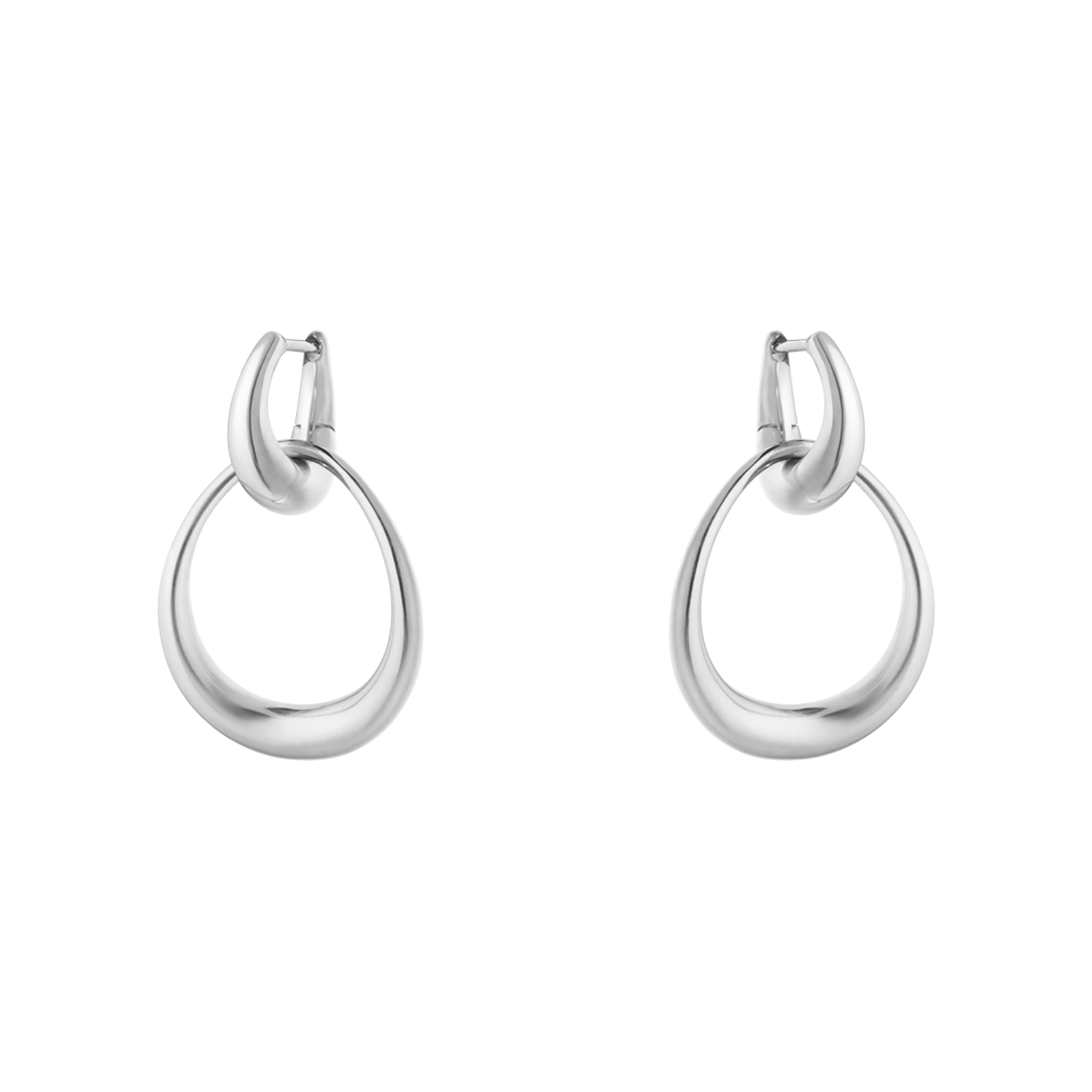 Georg Jensen Offspring medium øreringe i sterlingsølv med to aftagelige ringe