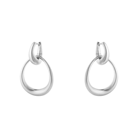 Georg Jensen Offspring medium øreringe i sterlingsølv med to aftagelige ringe