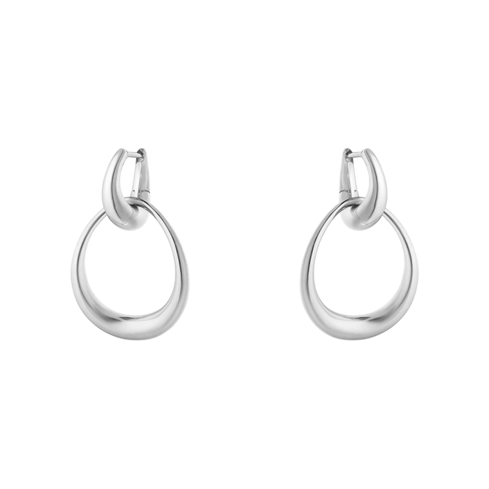 Georg Jensen Offspring medium øreringe i sterlingsølv med to aftagelige ringe