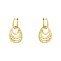 Georg Jensen Offspring øreringe i guld med diamanter set fra siden